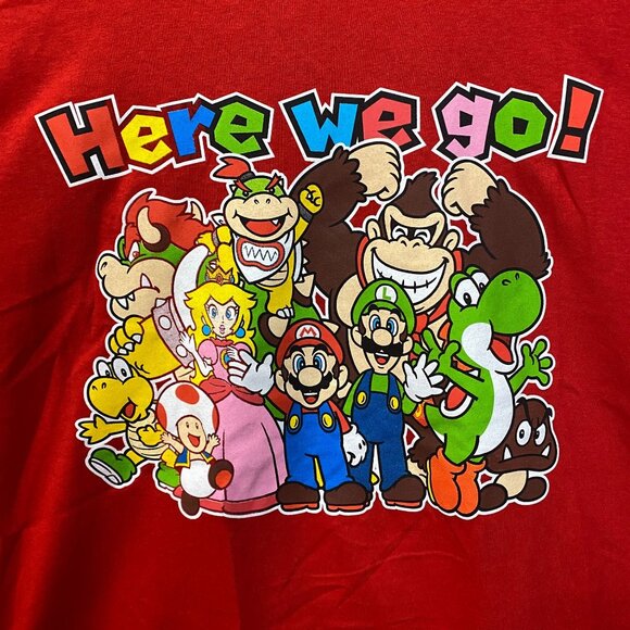 Super Mario Here We Go Characters T-Shirt 2XL - Picture 2 of 4